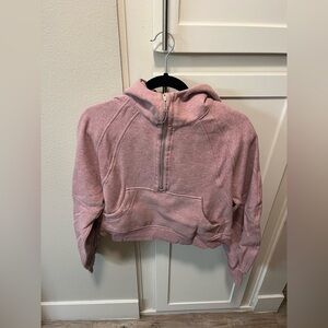 Lululemon Scuba Oversized Half-Zip Hoodie, Heathered Pink Taupe, Size XS/S